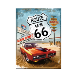 Route 66 Red Car Magnet