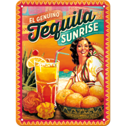 Cocktail-Time Tequila Sunrise Blechschild